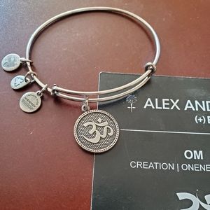 Alex and Ani Silver Om Bangle